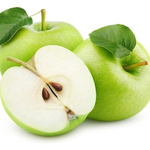 Crisp handpicked green apples with a vibrant waxy skin